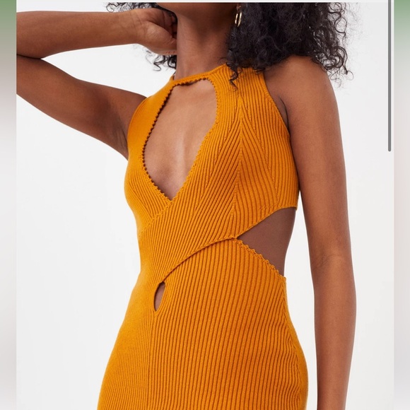 For Love And Lemons Orange Backless Dress - Picture 2 of 5